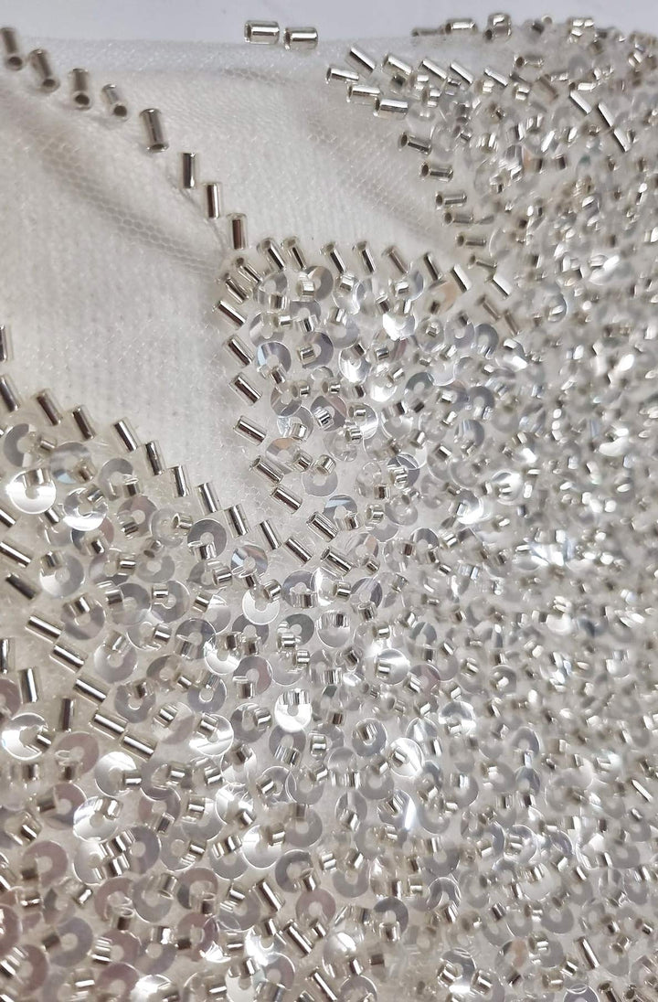 Angelica Sequin Wing Light Knit Jumper-Ivory