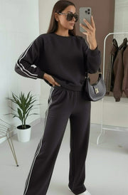 Alba Two-Piece Co-Ord Loungewear Set-Black