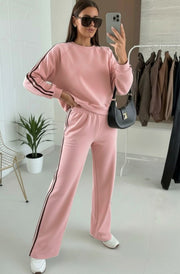 Alba Two-Piece Co-Ord Loungewear Set-Dusty Pink