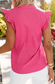 Alison Frill Tie-Up Blouse Top-Pink