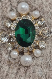 Amira Gem Button Cardigan Vest-Stone