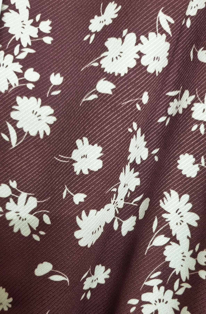 Anna Floral Side Slit Midaxi Dress-Brown