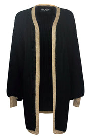 Becca Shimmer Knitted Longline Cardigan-Black