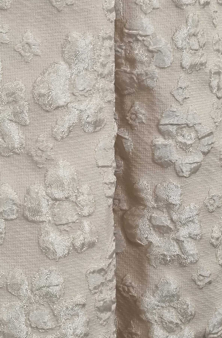 Delilah Floral Textured Tie-Belt Pocketed Midaxi Skirt-Stone