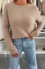 Elisha Light Knitted Jumper Sweater-Stone