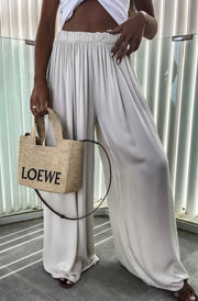 Esha Wide Leg Trousers-Cream