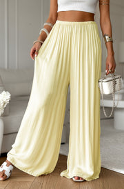 Esha Wide Leg Trousers-Yellow