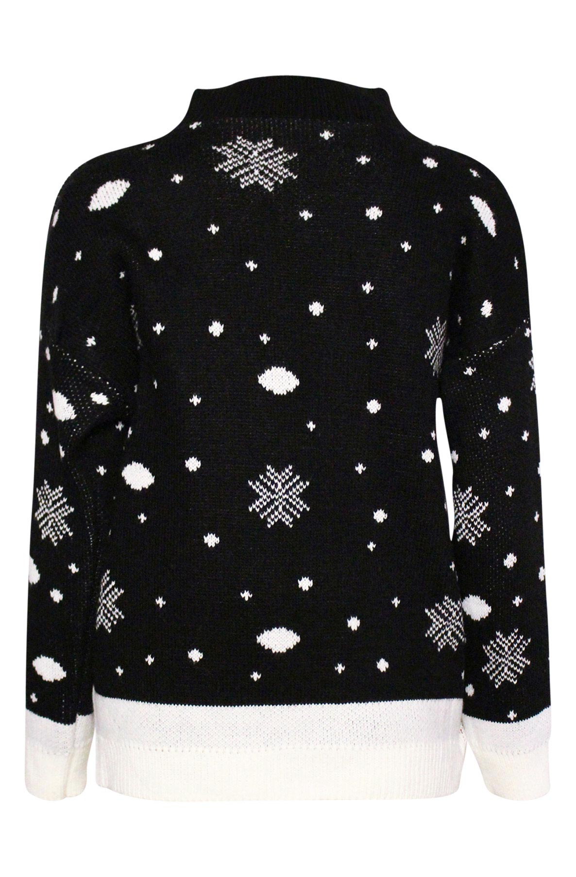 Lunette Christmas 'Reindeer' Jumper Top-Black