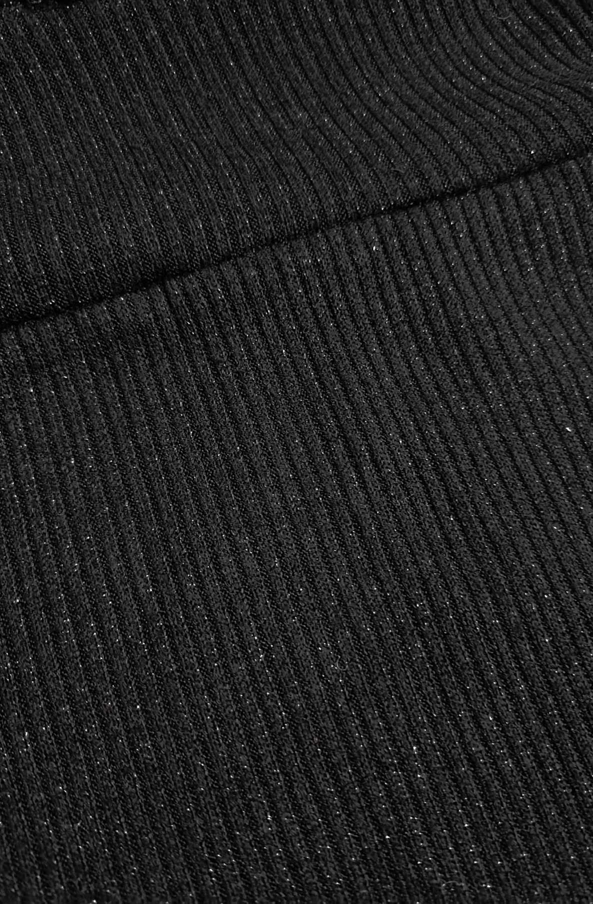 Rosy Batwing Knit Shimmer Dress-Black