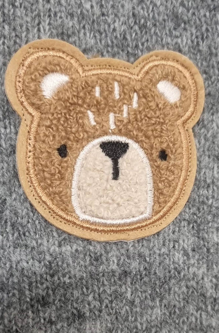 Sia Teddy Buttoned Cardigan-Grey