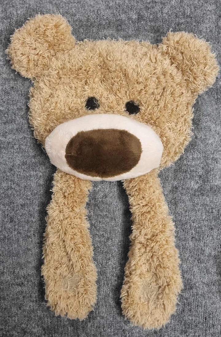 Sia Teddy Buttoned Cardigan-Grey