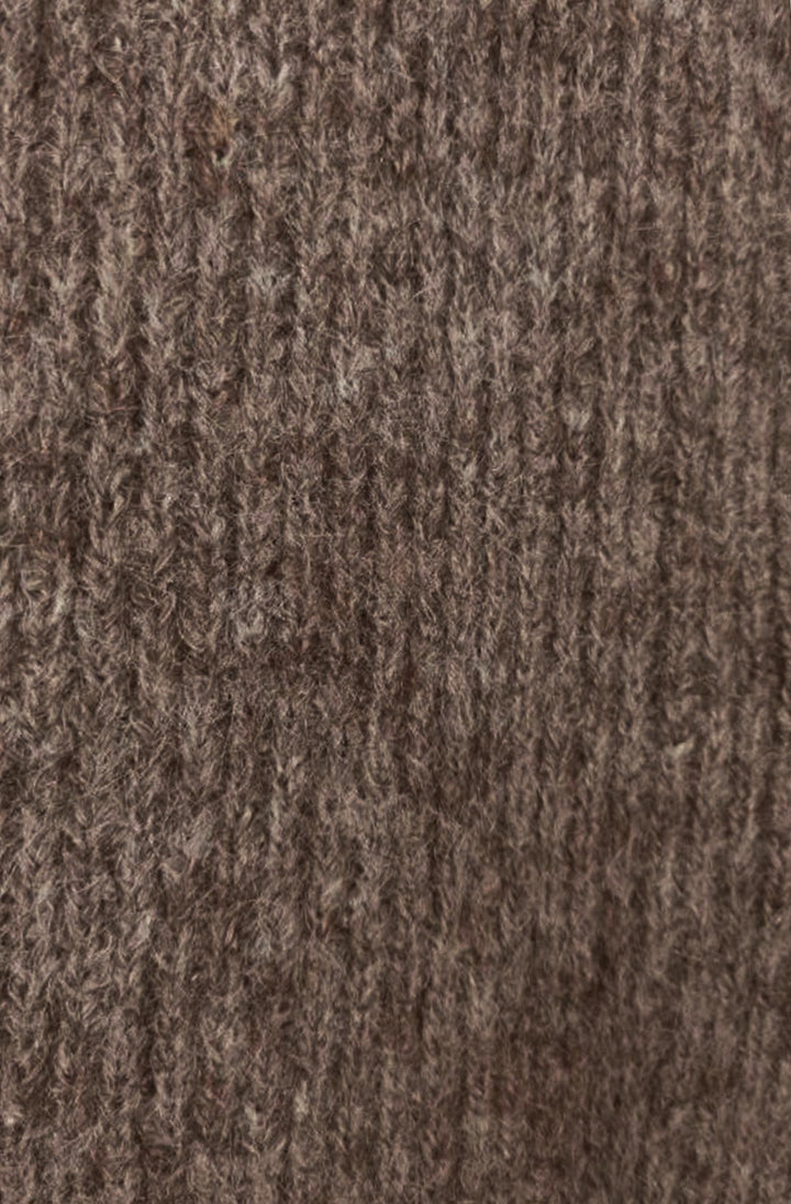 Sophie Melange Style Knitted Cardigan-Brown