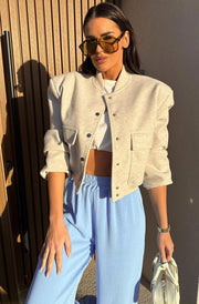 Tamika Wide Leg Pocket Detail Trousers-Sky Blue