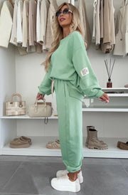 Tanya Two Piece Co-Ord Loungewear Set-Mint