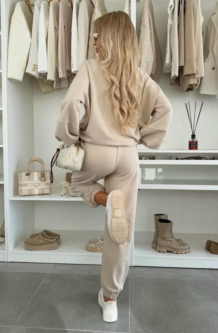 Tanya Two Piece Co-Ord Loungewear Set-Stone