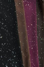 Tova Shimmer Off Shoulder Chiffon Blouse Top-Black